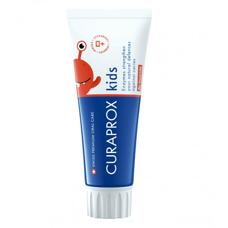 Curaprox kinder tandpasta aardbei zonder fluoride