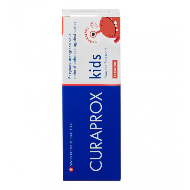 Curaprox kinder tandpasta aardbei zonder fluoride