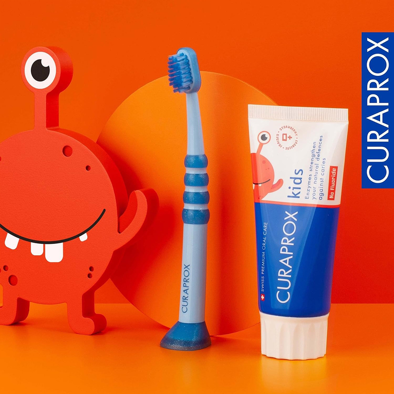 Curaprox kinder tandpasta aardbei zonder fluoride