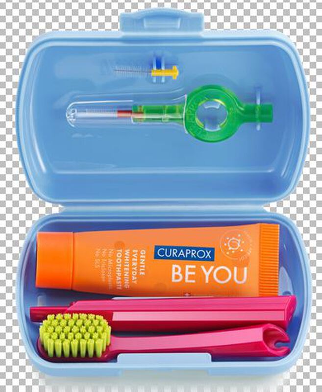 Curaprox reisset blauw (borstel/tandpasta/rager)