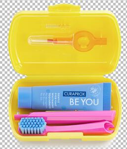 curaprox reisset geel (borstel/tandpasta/rager)