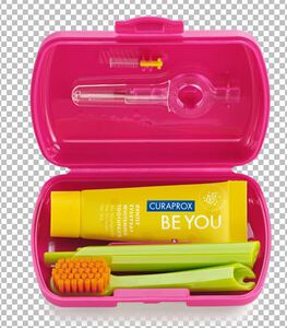 curaprox reisset rood (borstel/tandpasta/rager)