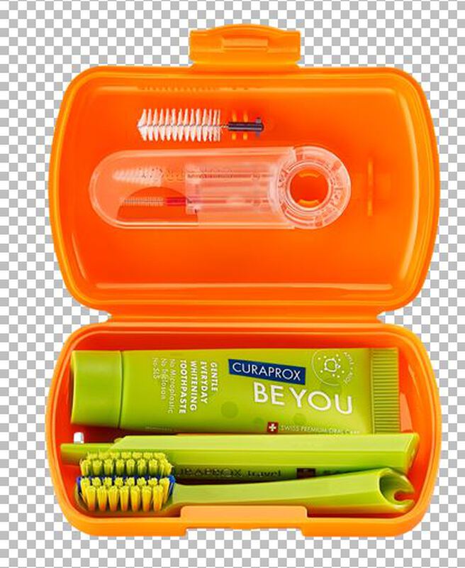 Curaprox reisset oranje (borstel/tandpasta/rager)