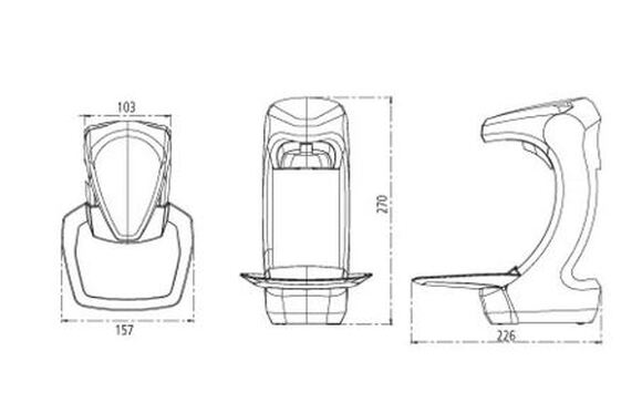 Zeep/desinfectie dispenser rx5t autom. tafelmodel