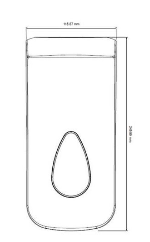 Plastiqline zeepdispenser 900ml kunststof navulb.