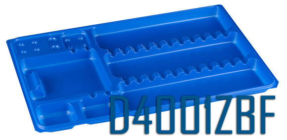 Dispo-trays donkerblauw 28x18cm