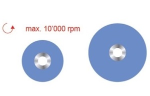 maxflex pop-on discs blauw/grof contouri