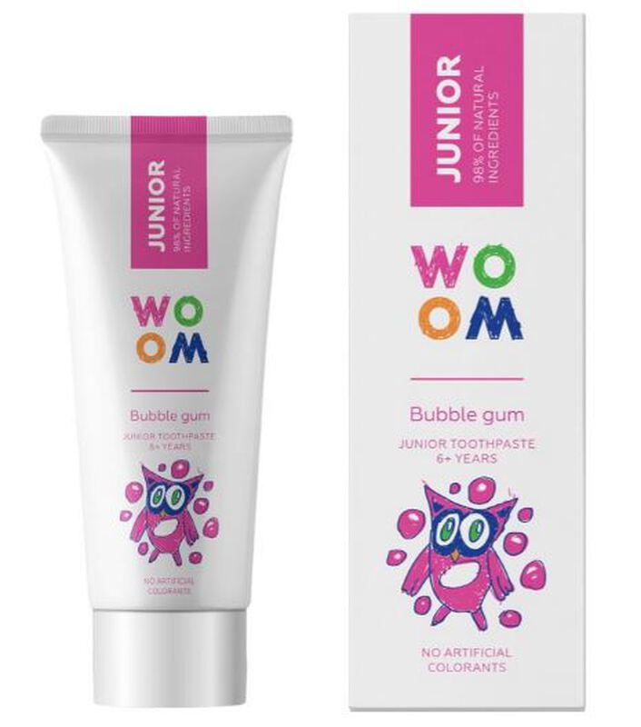 Woom junior tandpasta 6+ jaar bubble gum