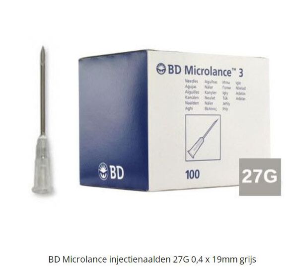 Bd microbalance naalden 27g 0,4x19mm grijs