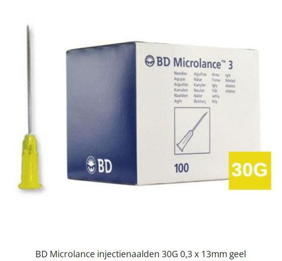 Bd microbalance naalden 30g 0,4x19mm geel