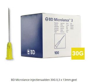 bd microbalance injectienaalden 30g 0,4x19mm geel
