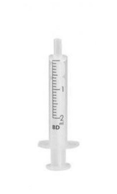 Bd disc.ii spuiten luer-tip 2ml (geen luer-lock)