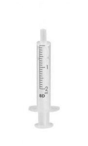 bd disc.ii spuiten luer-tip 2ml (geen luer-lock)