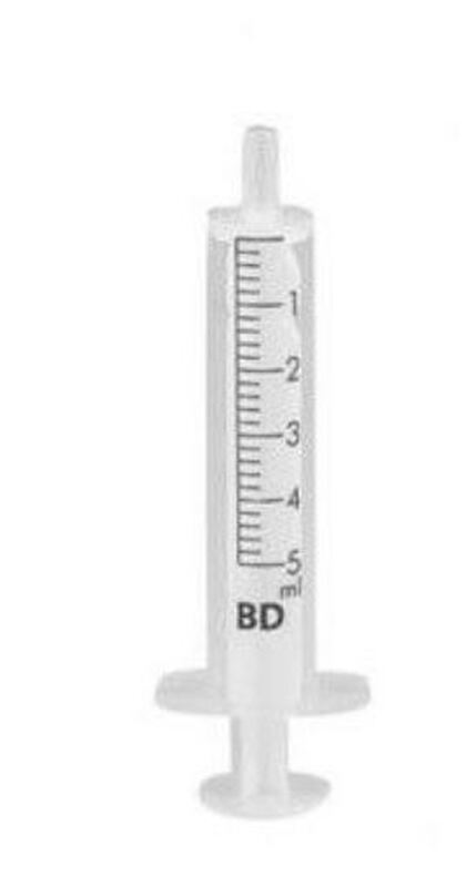 Bd disc.ii spuiten luer-tip 5ml (geen luer-lock)