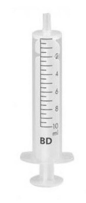 Bd disc.ii spuiten luer-tip 10ml (geen luer-lock)