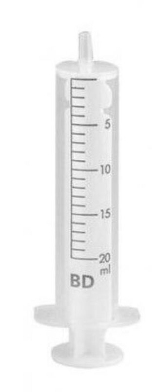 Bd disc.ii spuiten luer-tip 20ml (geen luer-lock)