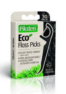 piksters eco charcoal floss picks