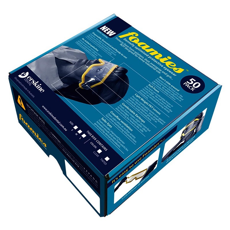 Foamies disposable beschermbrillen tinted small