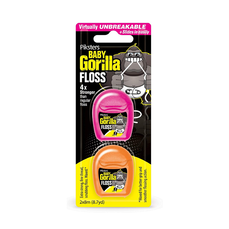 Piksters gorilla floss waxed x-strong twin-pack