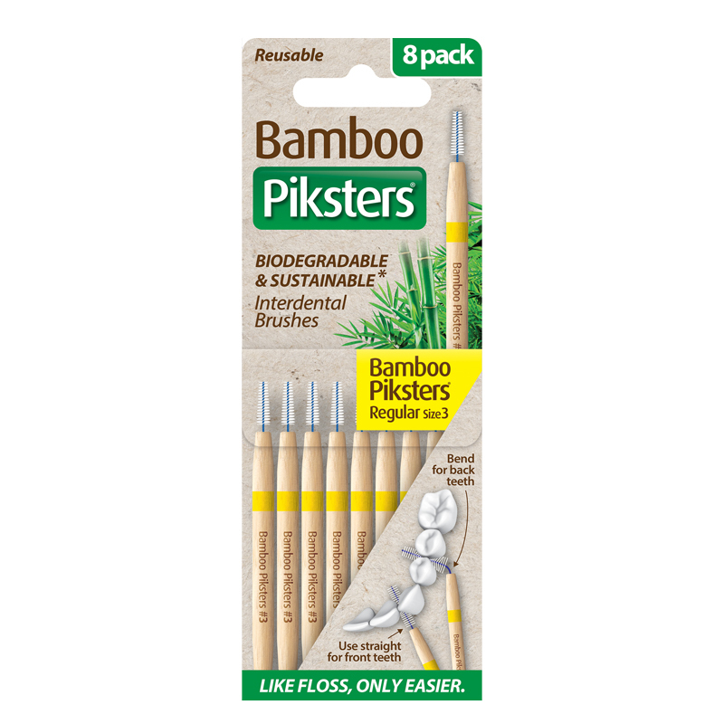 Bamboo piksters ragers size 3 regular geel