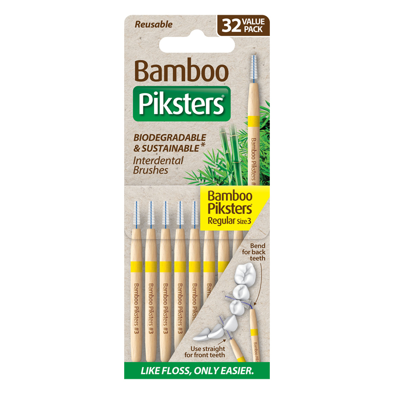 Bamboo piksters ragers size 3 regular geel