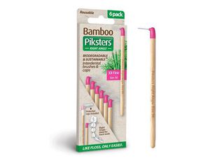 bamboo piksters ragers hoek size 00 xx-fijn roze