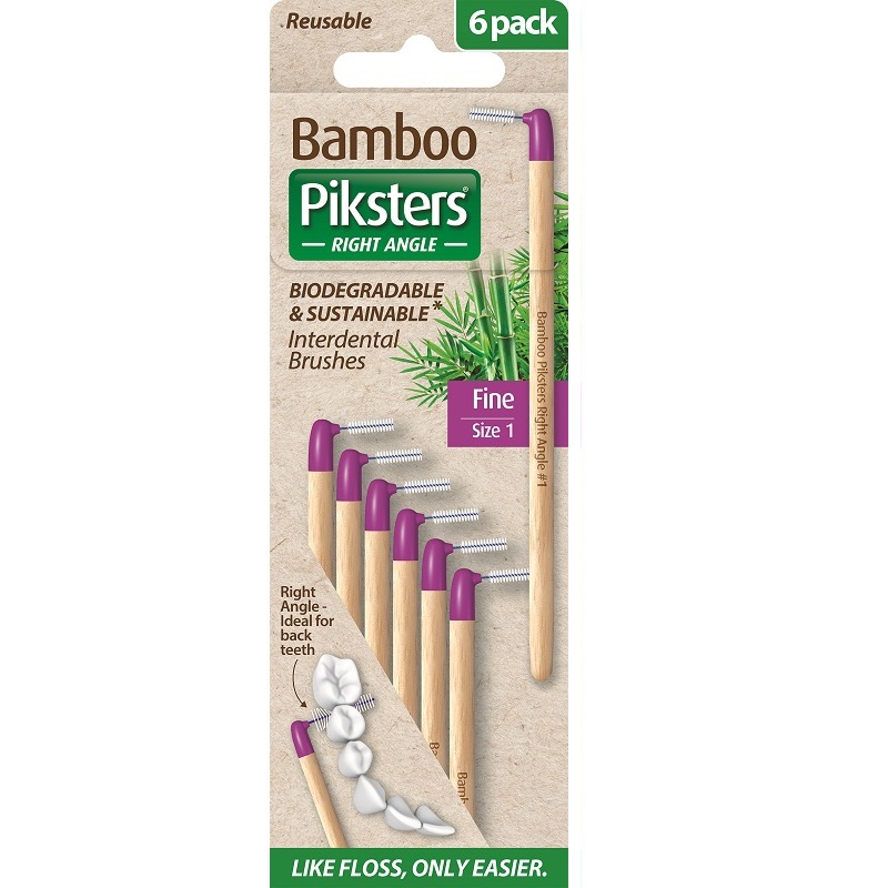 Bamboo piksters ragers hoek size 1 fijn paars