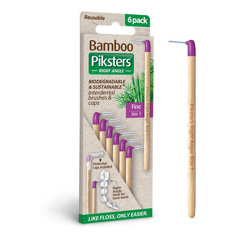 Bamboo piksters ragers hoek size 1 fijn paars