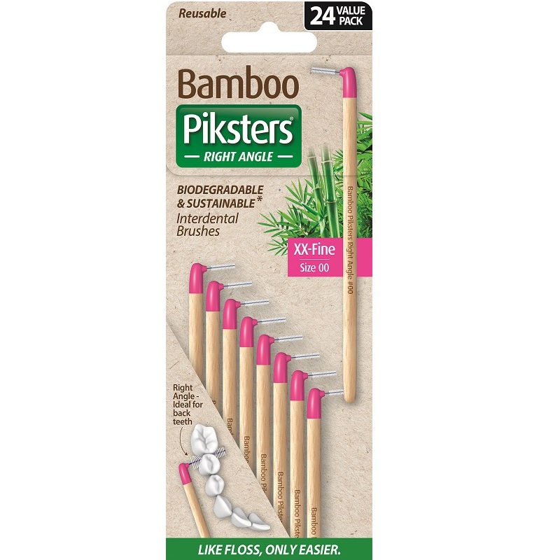 Bamboo piksters ragers hoek size 00 xx-fijn roze