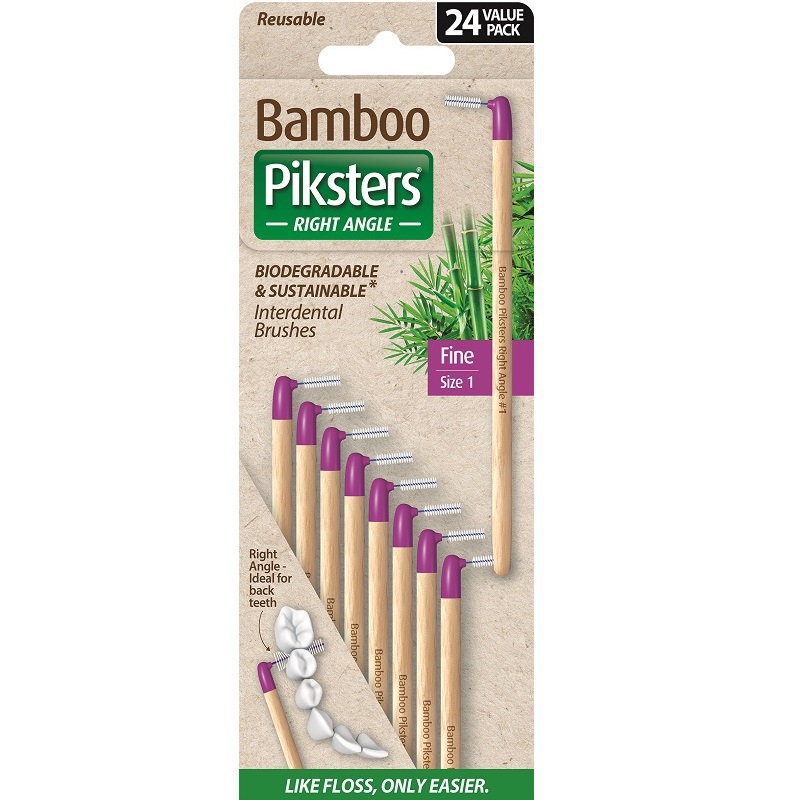 Bamboo piksters ragers hoek size 1 fijn paars