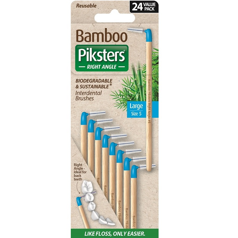 Bamboo piksters ragers hoek size 5 large blauw