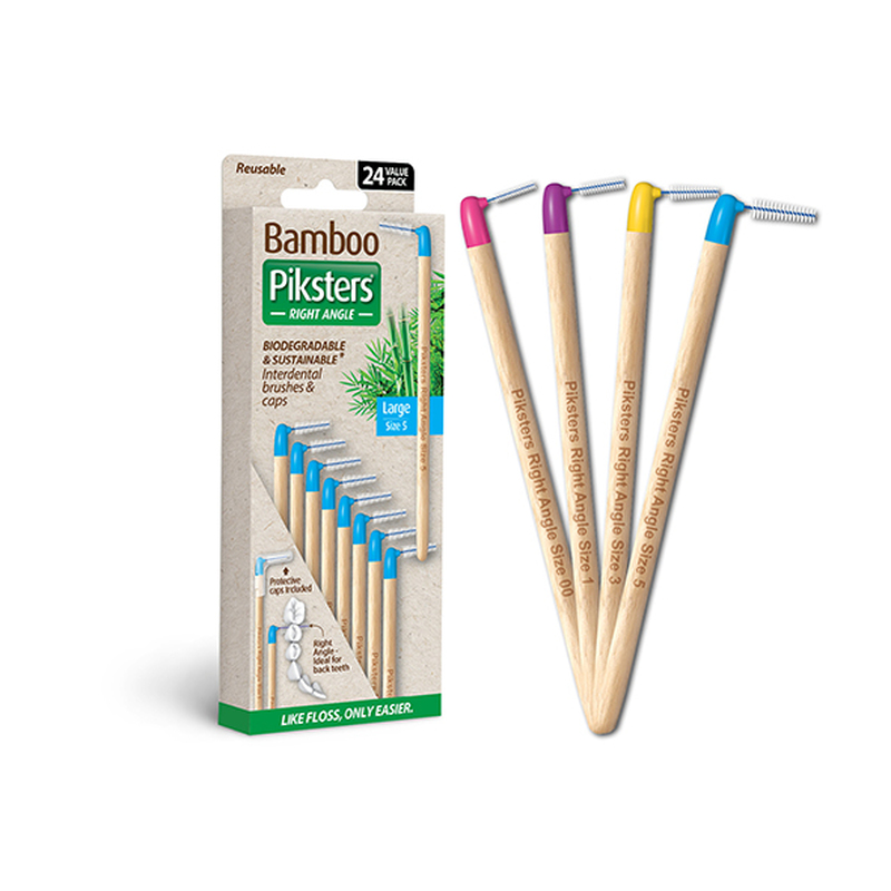 Bamboo piksters ragers hoek size 5 large blauw