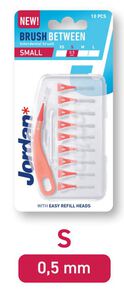 jordan interdentaal brush between s - 0,5mm rood