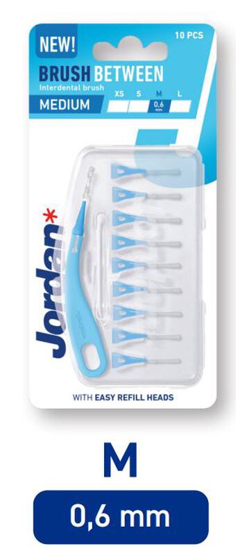 Jordan interdentaal brush between m - 0,6mm blauw