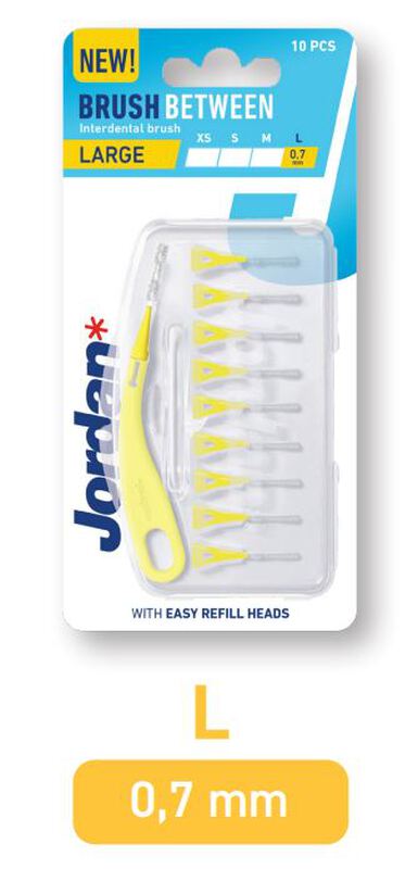 Jordan interdentaal brush between l - 0,7mm geel