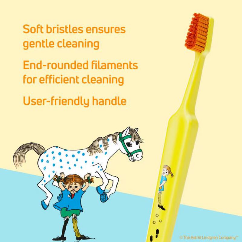 Tepe tandenborstel kids x-soft pippi langkous +3jr