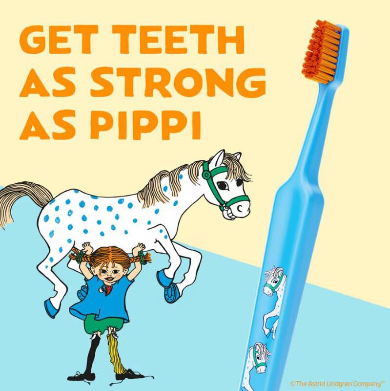 Tepe tandenborstel kids x-soft pippi langkous +3jr