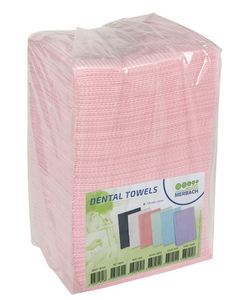 merbach dental towels roze 3-laags papier/pe