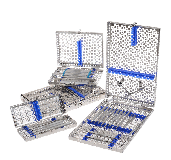 Container cassette voor 12 instrumenten lavendel