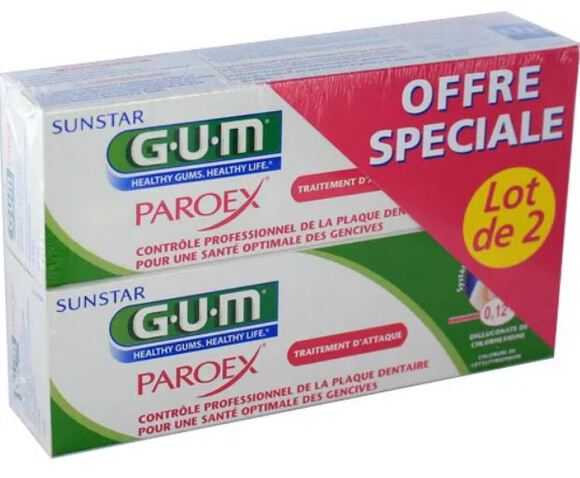 Gum paroex tandpasta duo 0,12% chloorhexidine