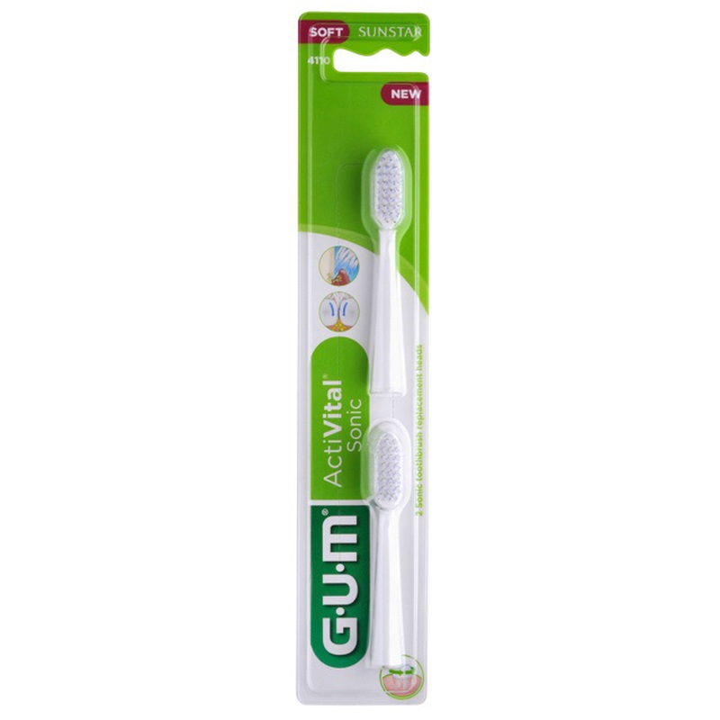 Gum activital sonic opzetborstels wit