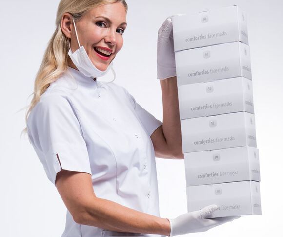 Comforties mondmaskers type iir wit met elastiek