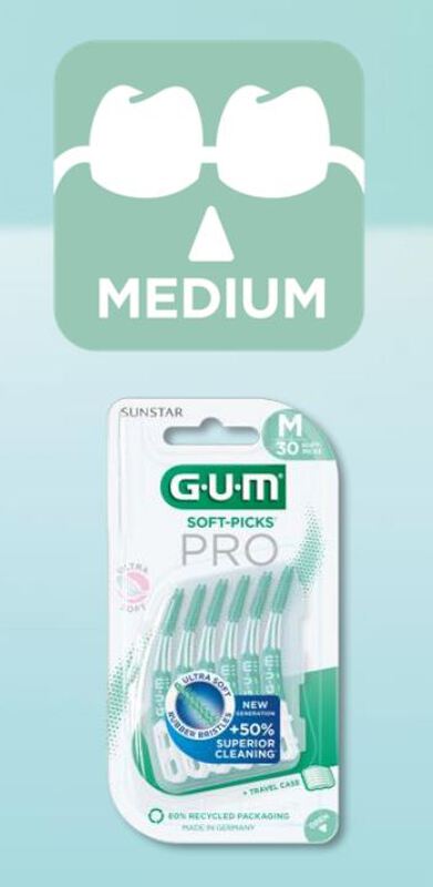 Gum soft-picks pro medium lichtgroen