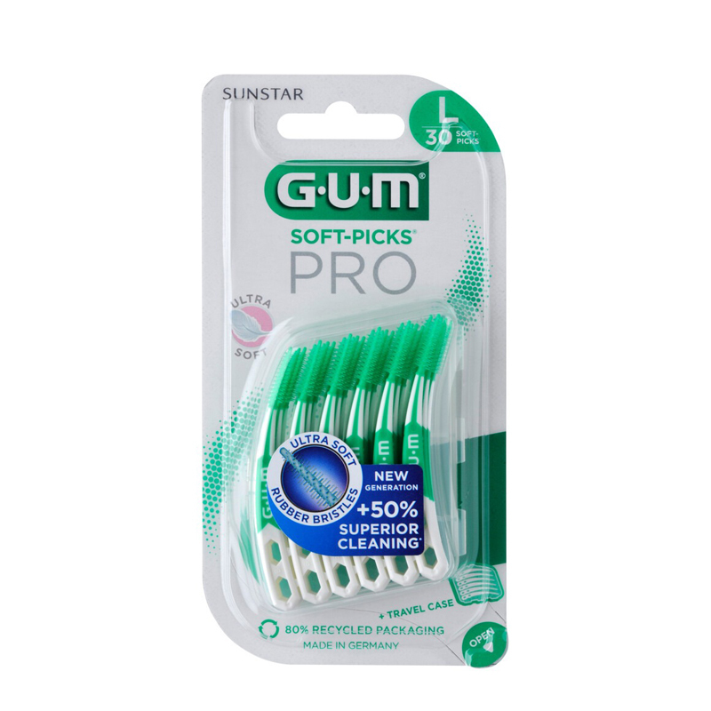 Gum soft-picks pro large donkergroen