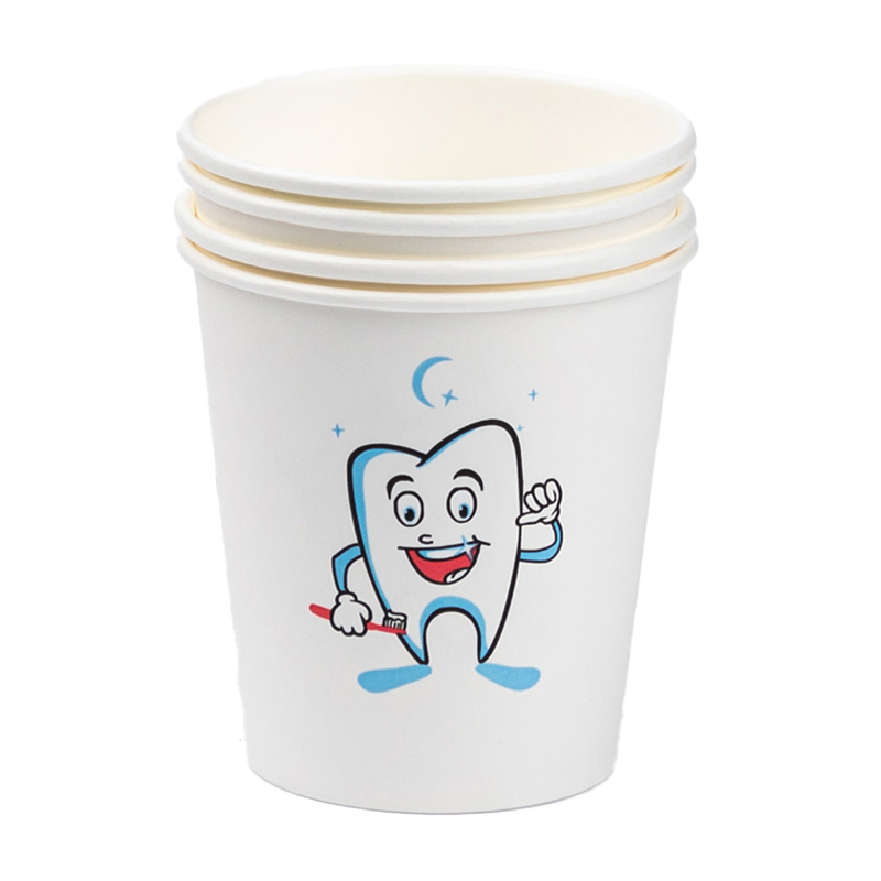 Disposable healthy teeth paper cups 170 ml