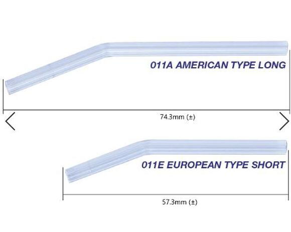 Disposable transp. air-water syringe tips standard