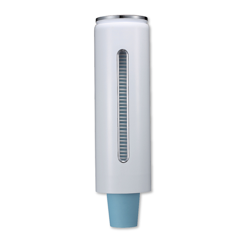 Plastic cup dispenser wit