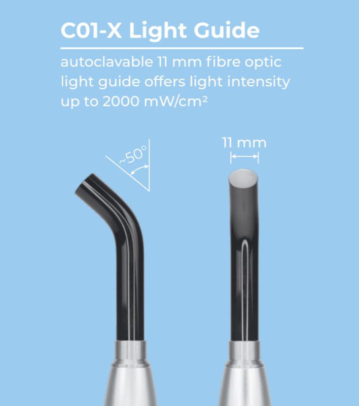 Premium led curing light c01-x lichtblauw