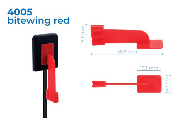 Peelnstick disposable sensor holders bitewing red
