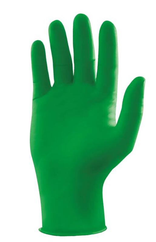 Nature nitrile handschoenen pf bio groen large